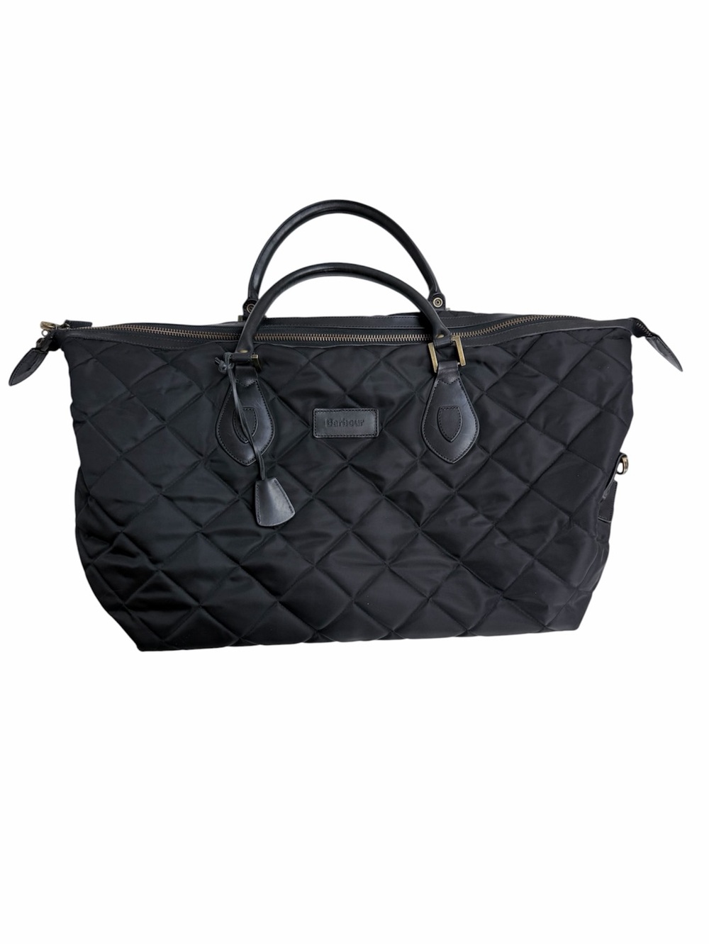 Barbour Weekender Unisex Tote Bag Duffel Black NO Long Strap - Picture 2 of 12